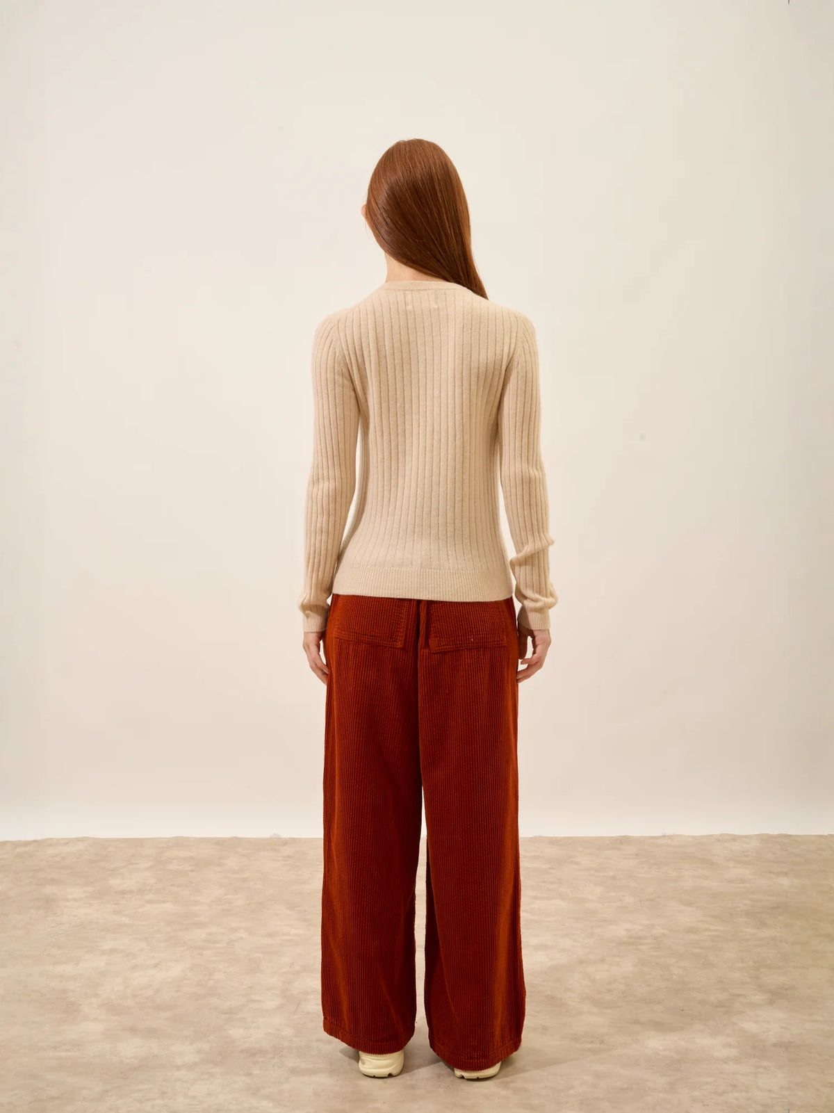 AVANA Pull Col Rond Sable