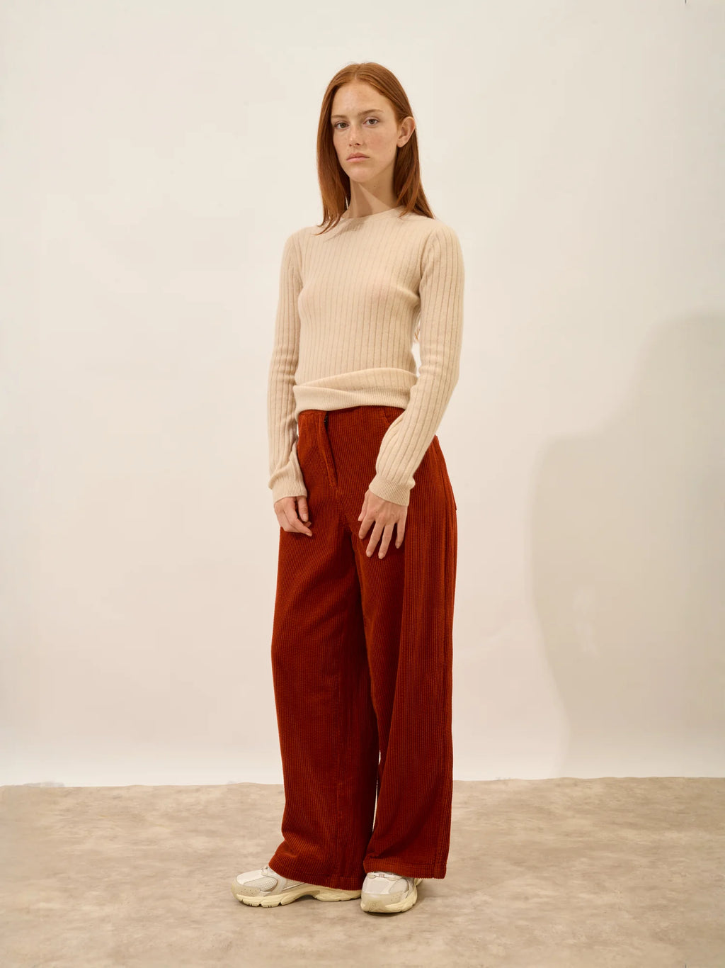AVANA Pull Col Rond Sable