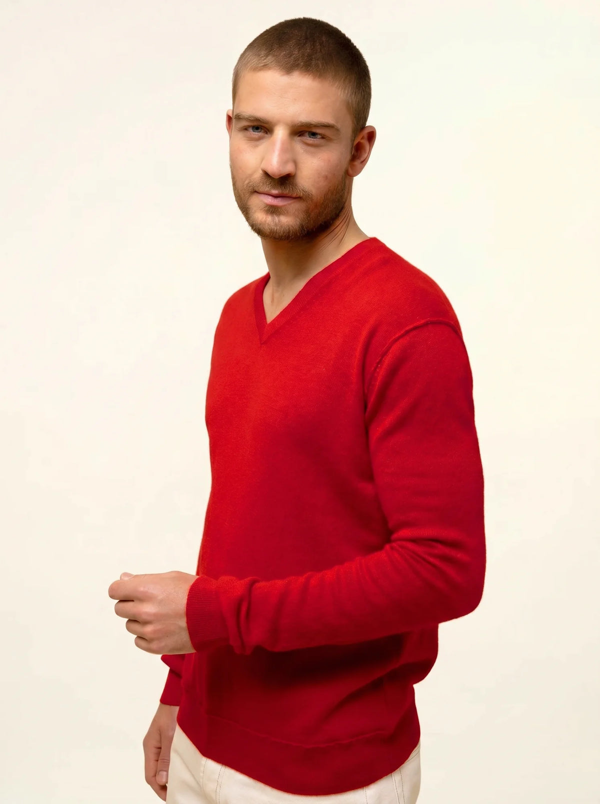 TOM Pullover V-Ausschnitt Rot