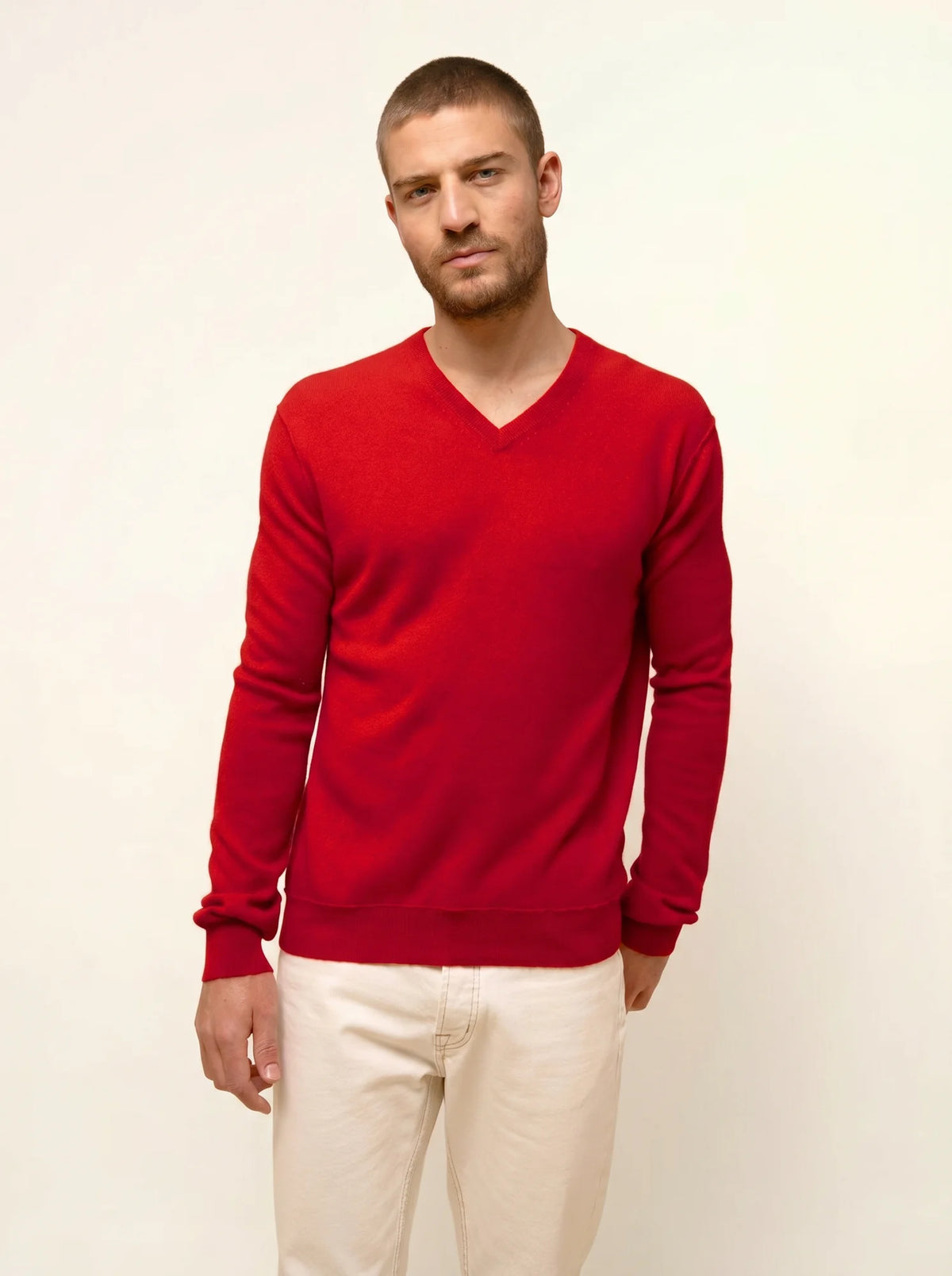 TOM Pullover V-Ausschnitt Rot