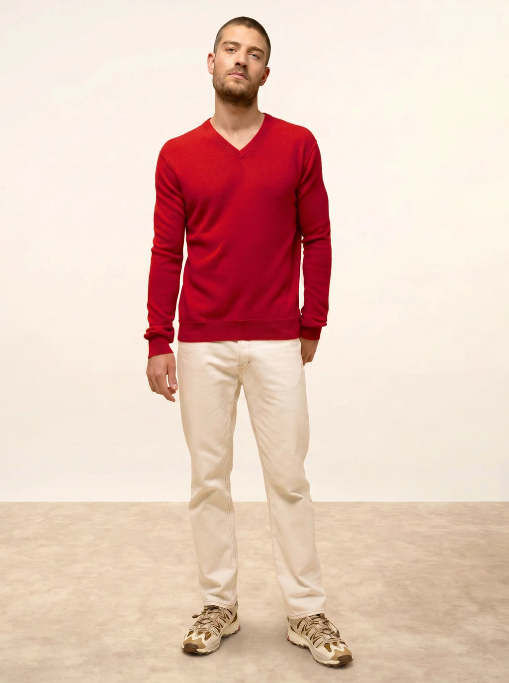 TOM Pullover V-Ausschnitt Rot