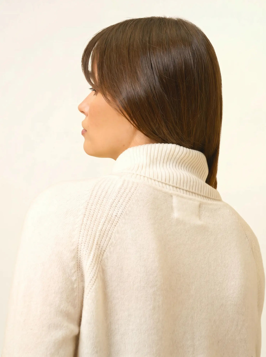 LILLY Pull Col Roulé Ivoire