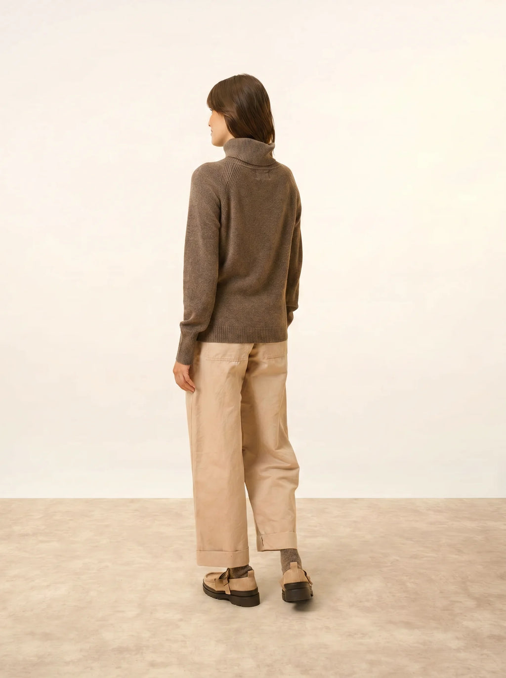 LILLY Sweater Turtleneck Heather Taupe