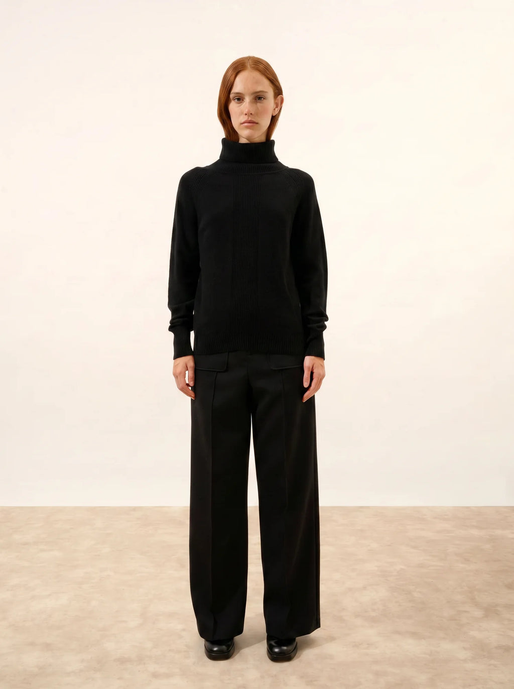 LILLY Pull Col Roulé Noir