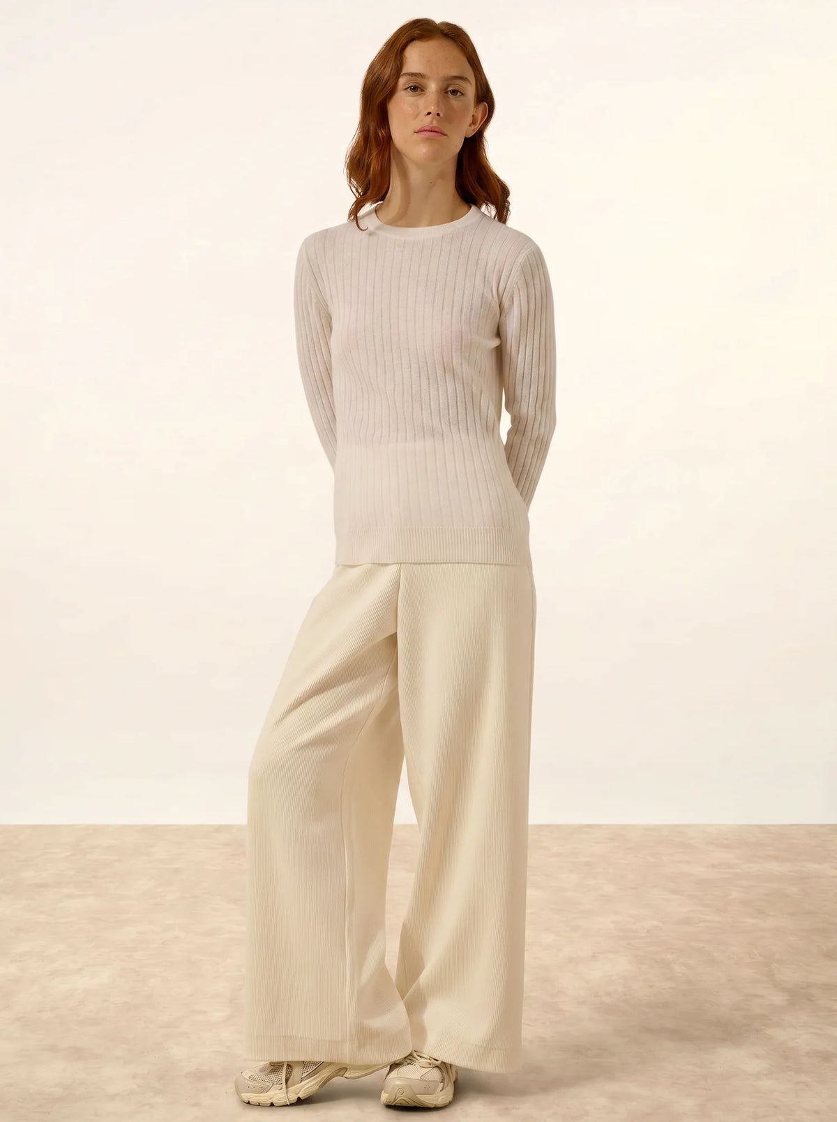 AVANA Pull Col Rond Neige