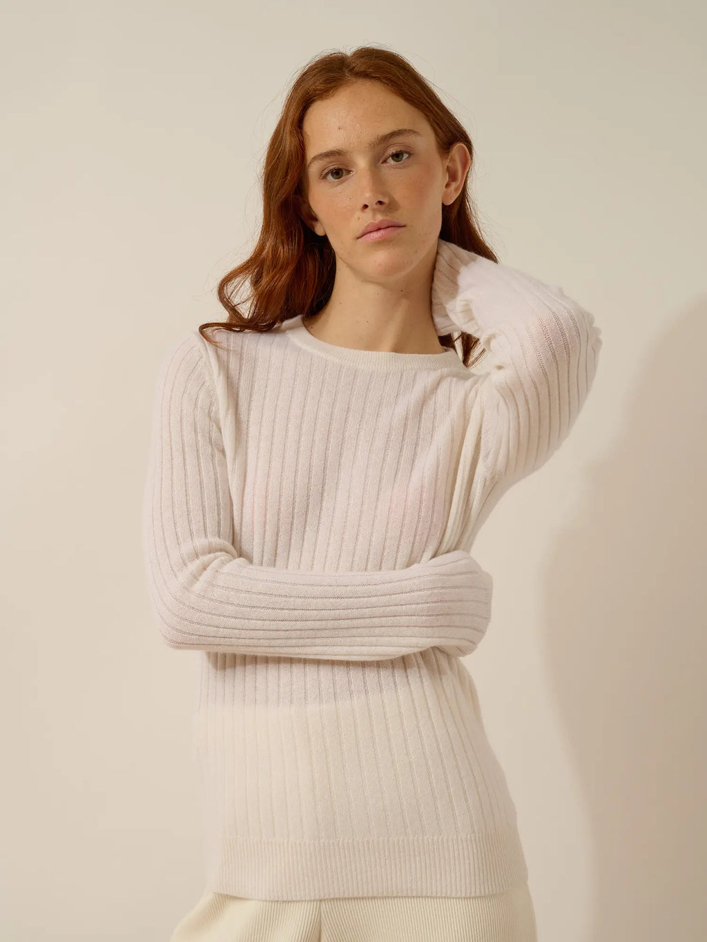 AVANA Pull Col Rond Neige