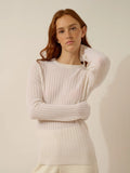 AVANA Pull Col Rond Neige