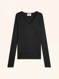 ABBY Pull Col V 4 Fils Noir