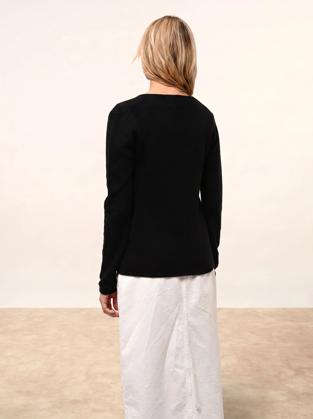 ABBY Pull Col V 4 Fils Noir