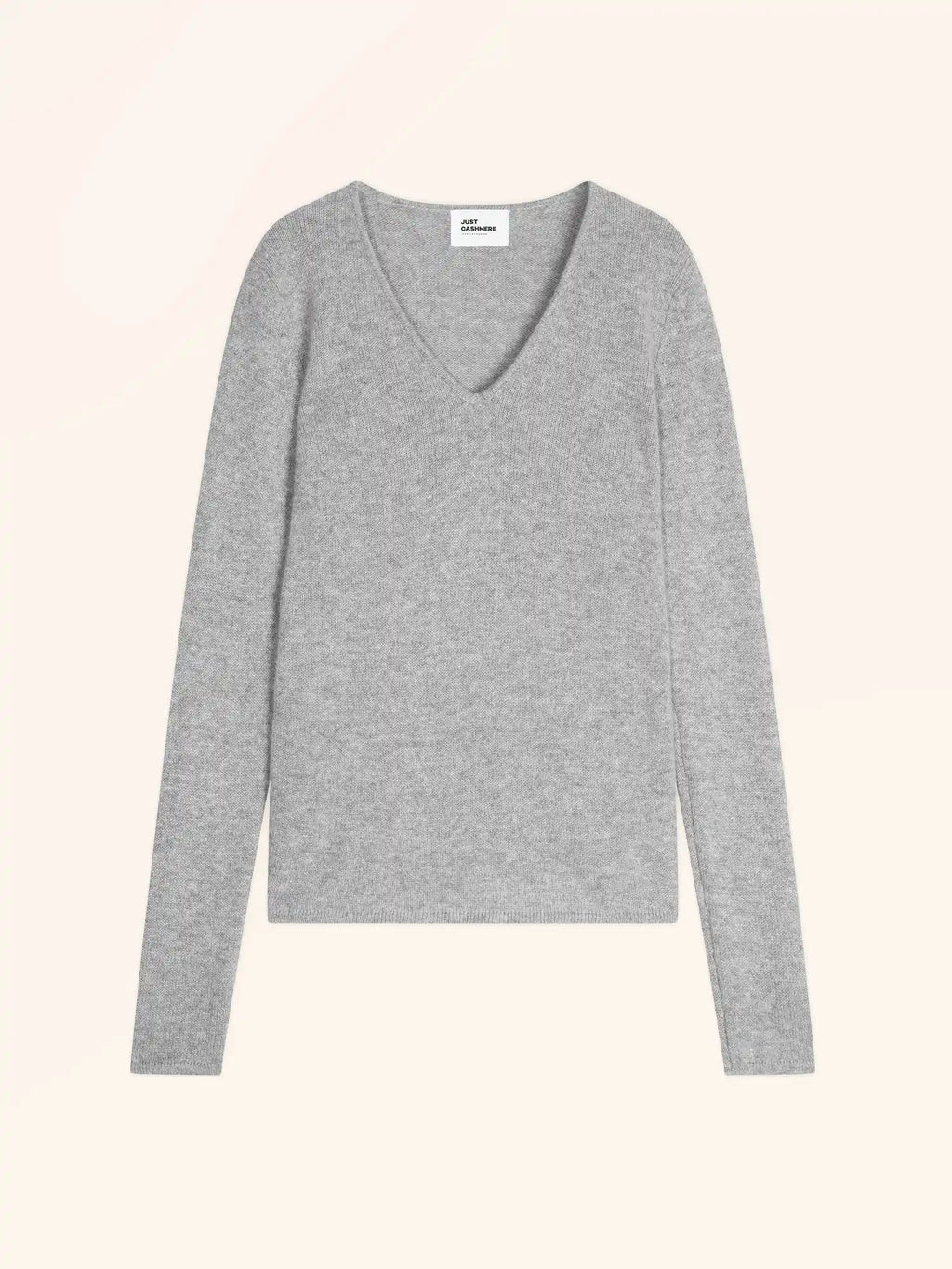 ABBY Pull Col V 4 Fils Nuage Chiné