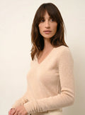ABBY Pull Col V 4 Fils Sable