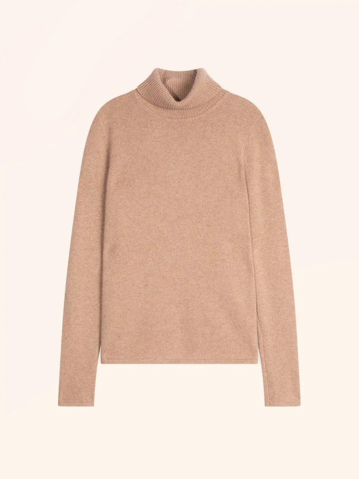 MATT Pull Col Roulé 4 Fils Camel Chiné