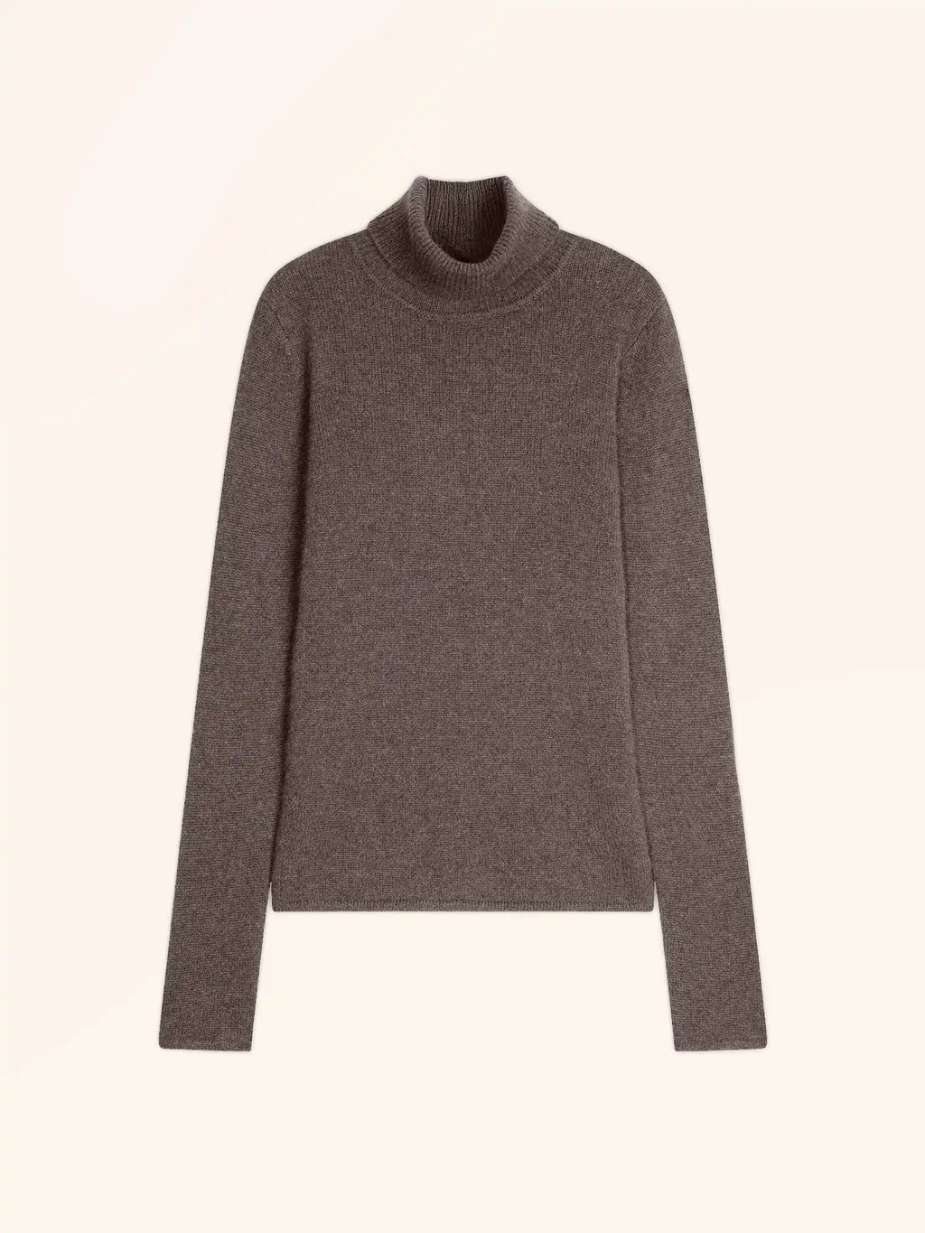MATT Pull Col Roulé 4 Fils Taupe Chiné