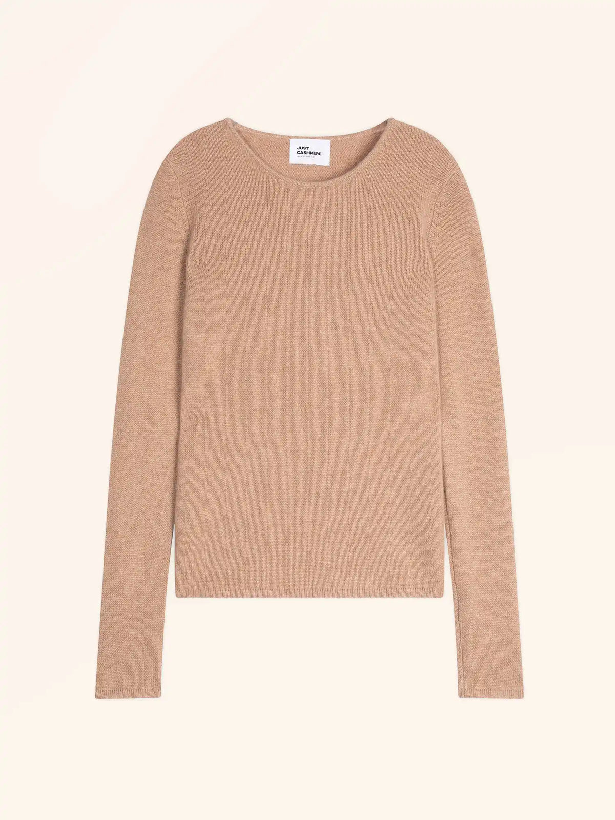JOYCE Pull Col Rond 4 Fils Camel Chiné