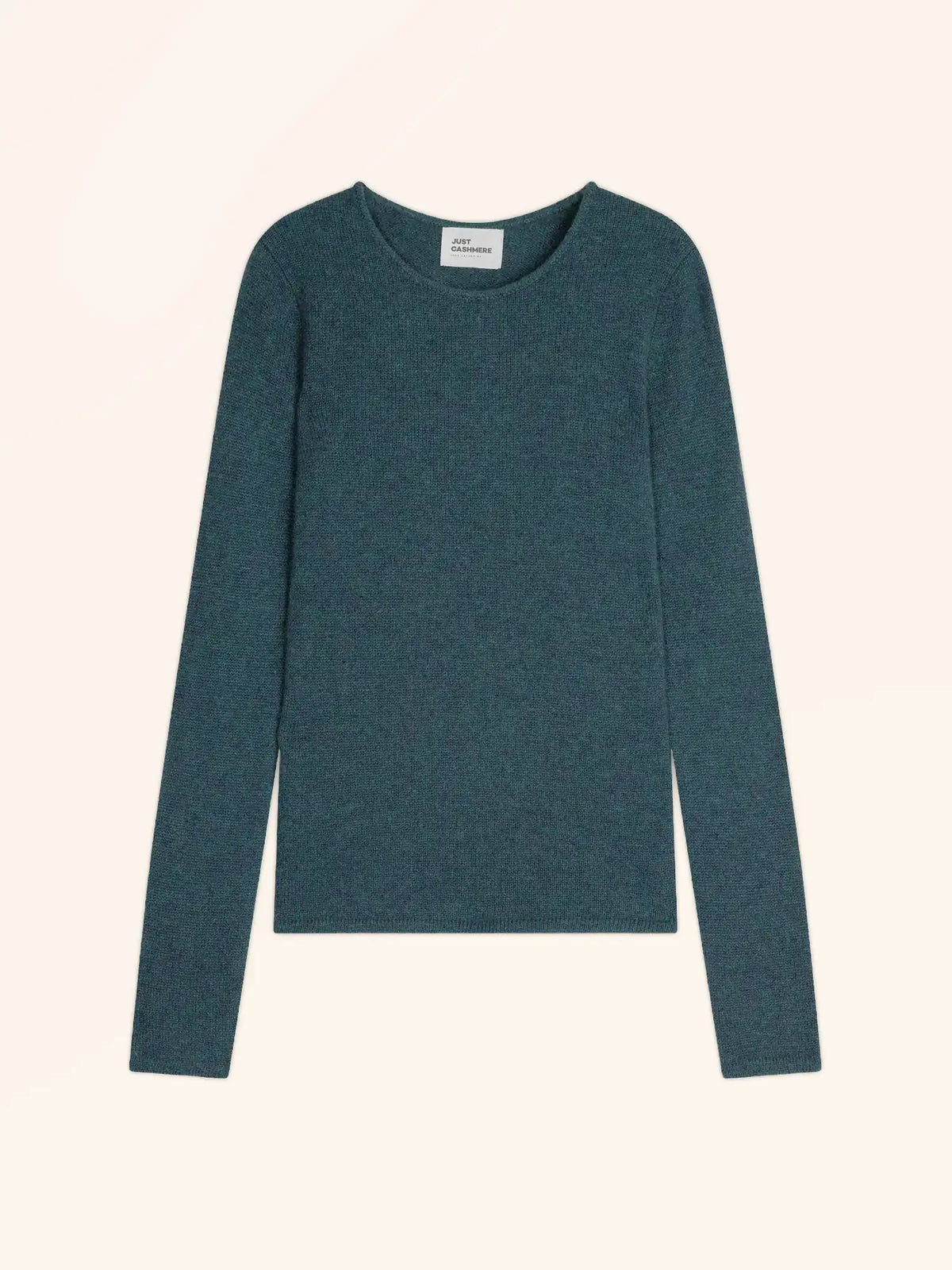 JOYCE Pull Col Rond 4 Fils Vert Canard Chiné