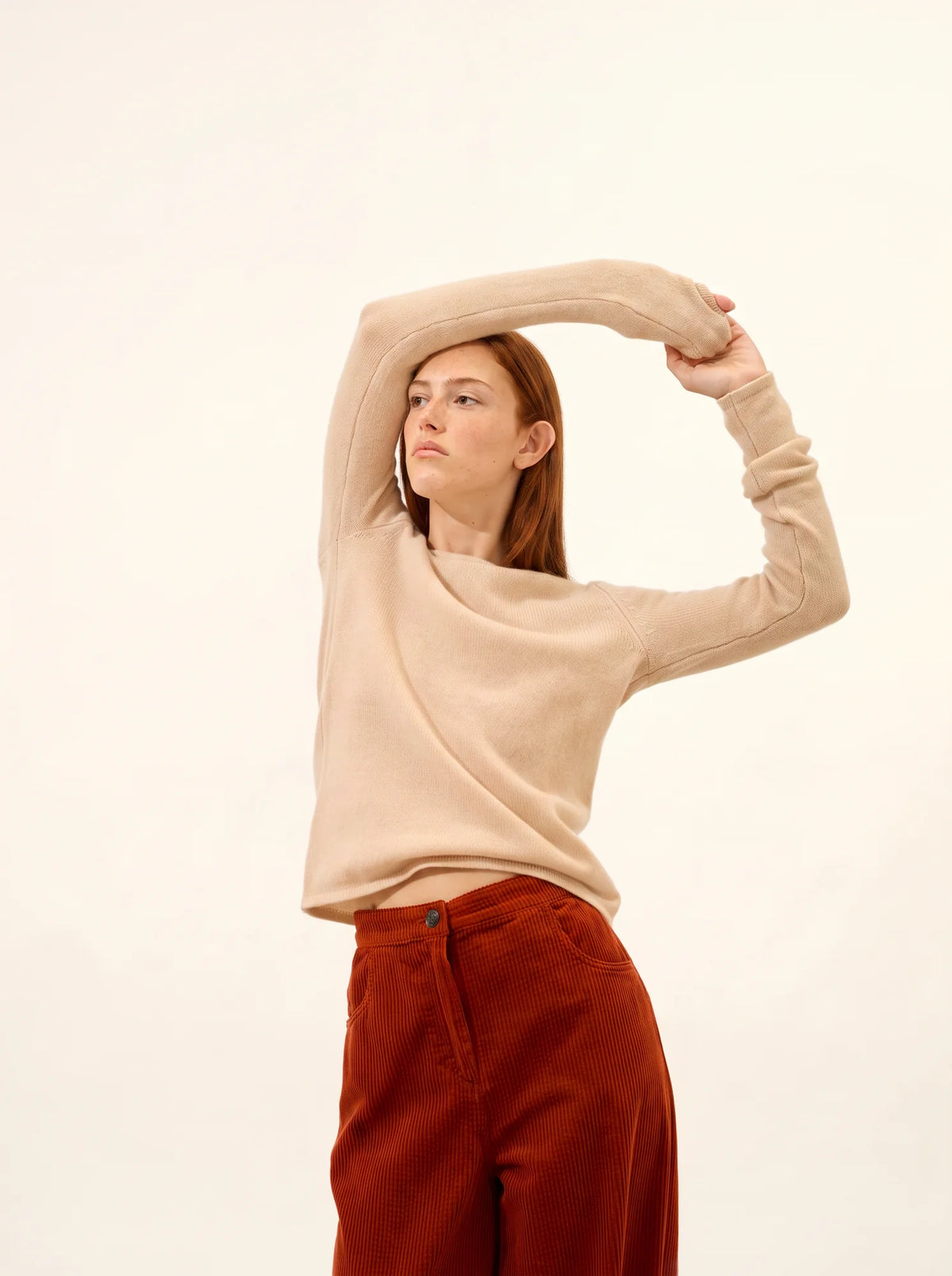 JOYCE Pull Col Rond 4 Fils Sable