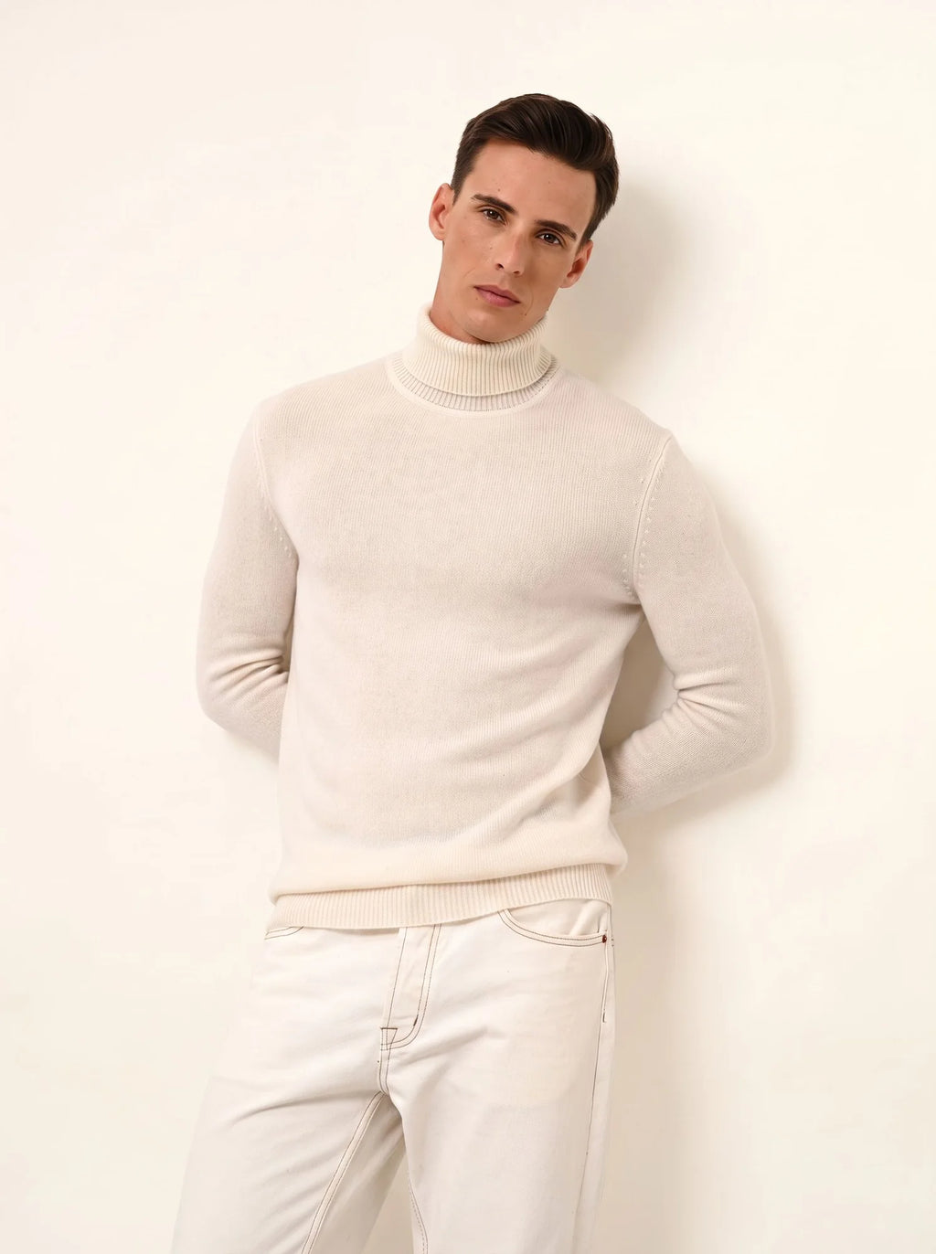 SACHA Pullover Rollkragen 4-fädig Schneeweiß