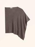 SALLY Poncho 4 Fils Taupe Chiné