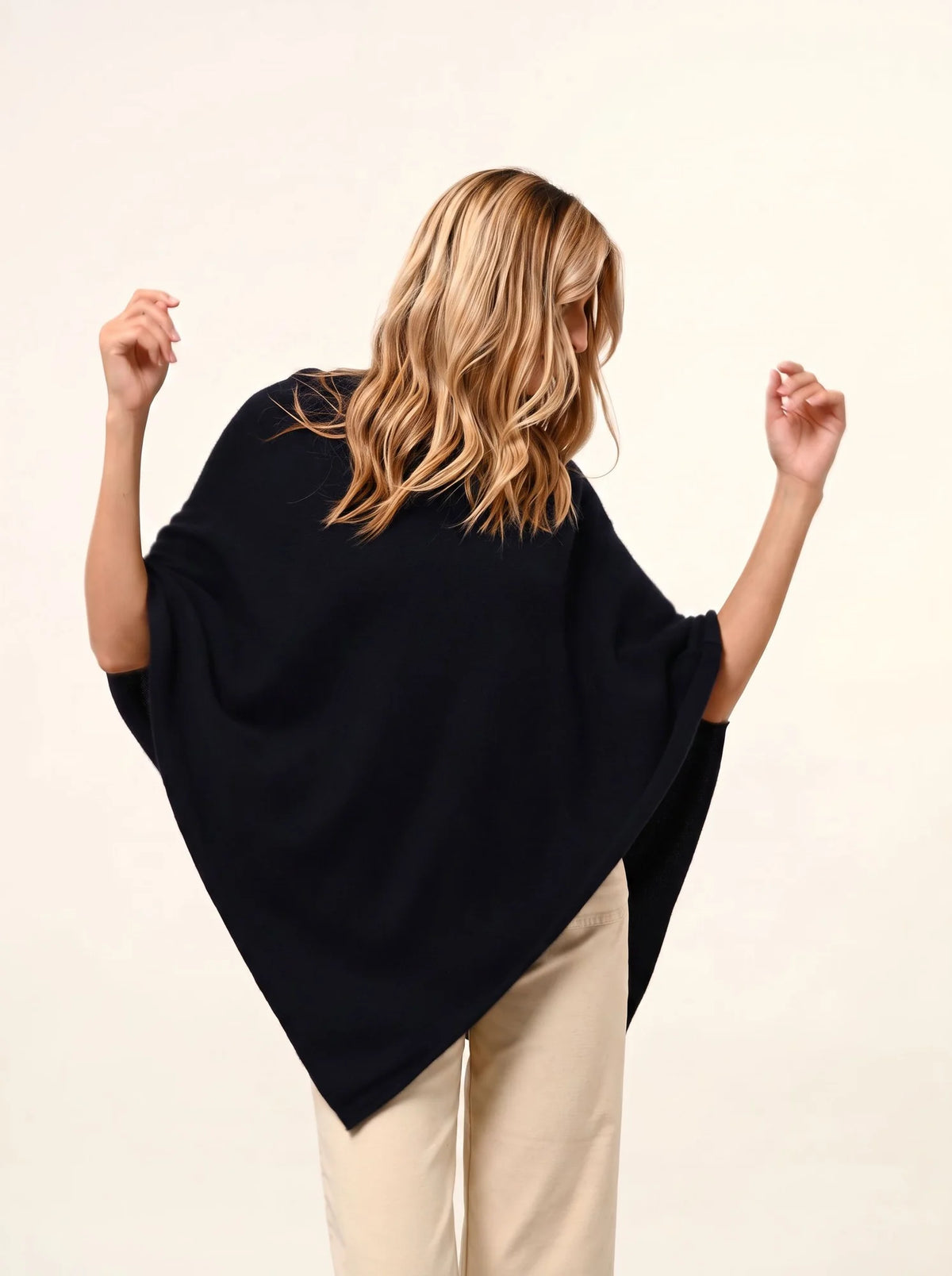 SALLY Poncho 4 Fils Bleu Marine