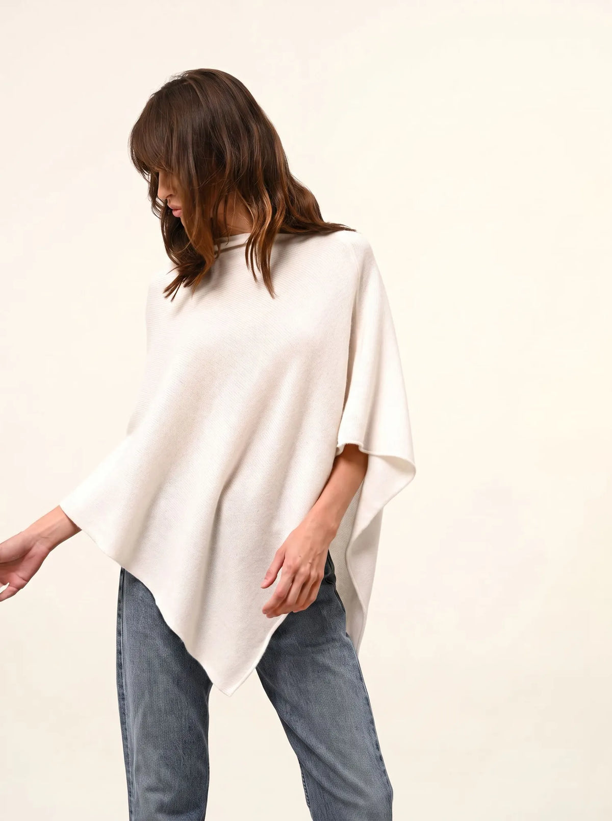 SALLY Poncho 4 Fils Ivoire