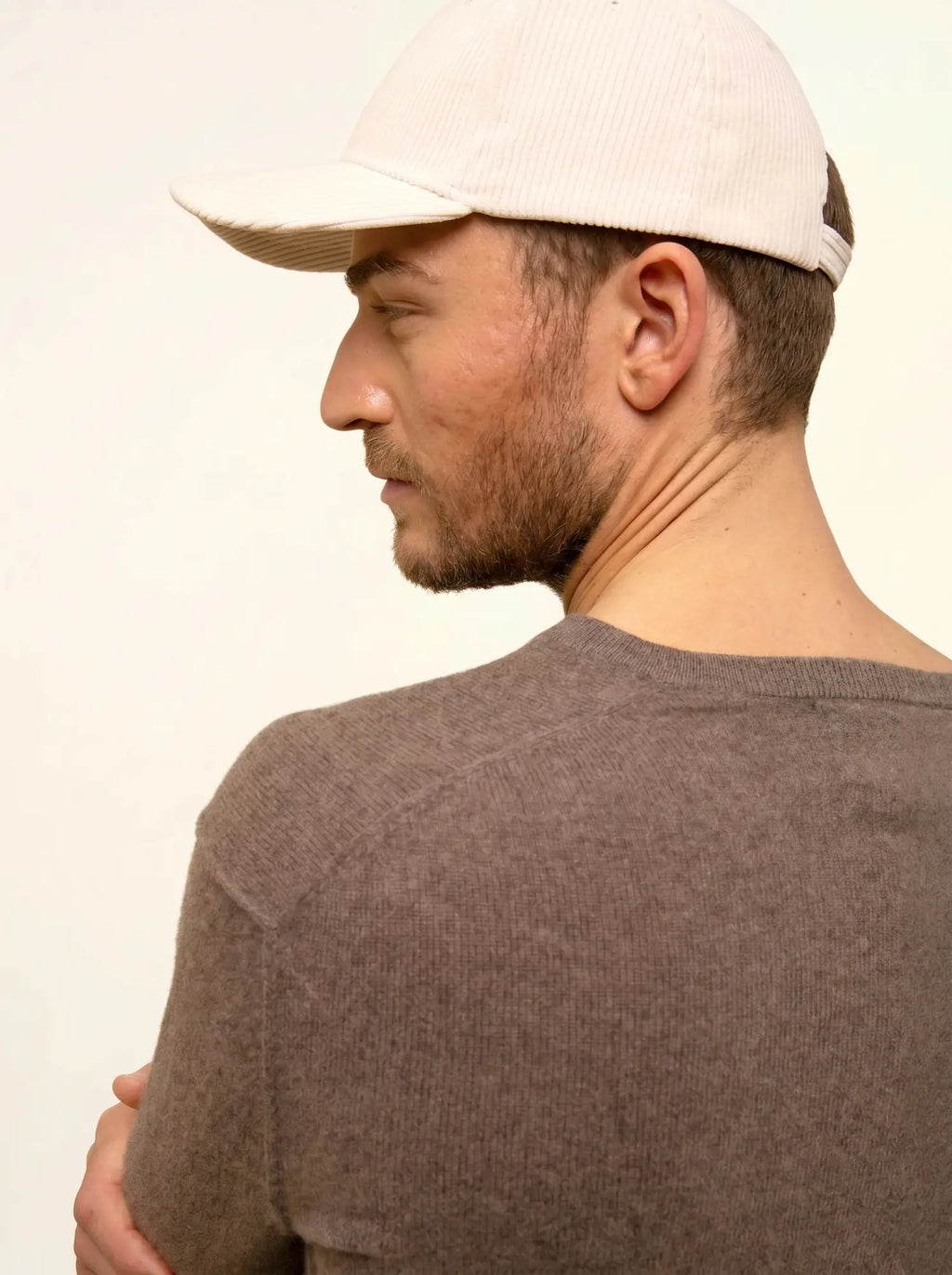 TOM Pull Col V Taupe Chiné