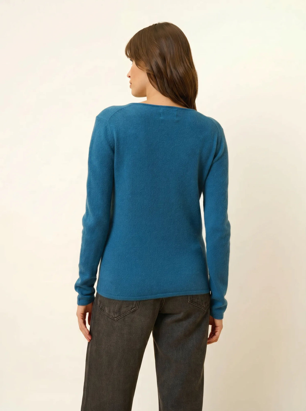 JOAN Sweater V-Neck Peacock