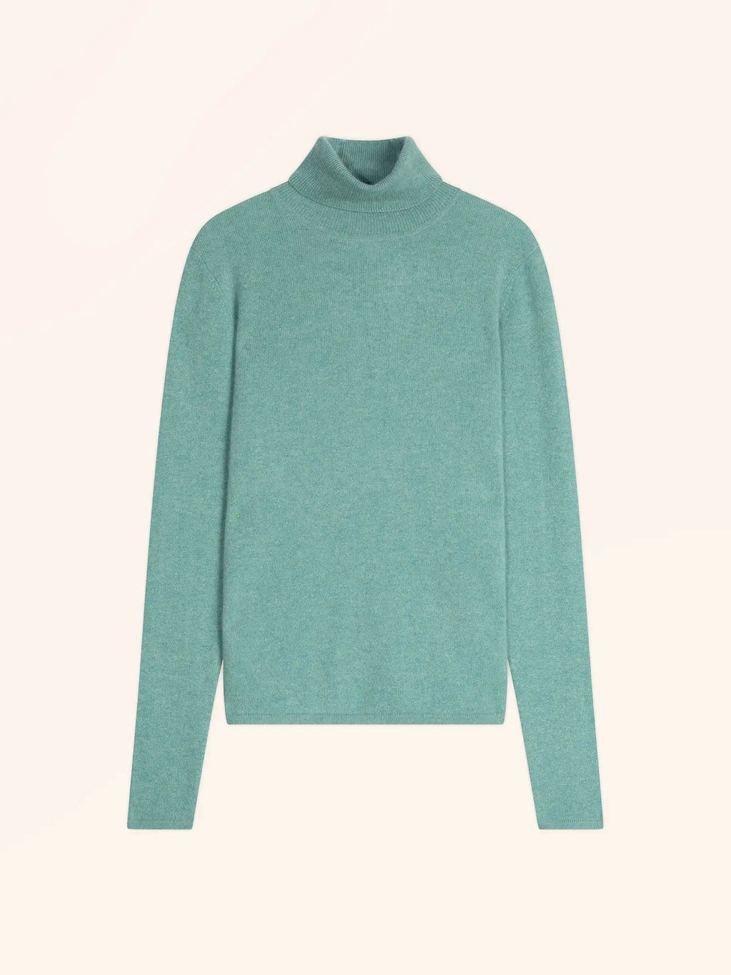 AVA Pull Col Roulé Vert Chiné