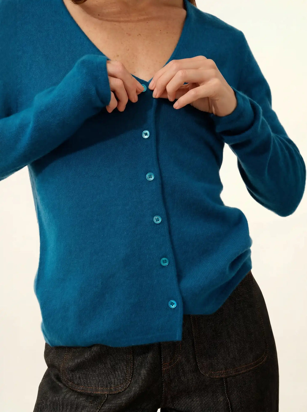 NORMA Cardigan V-Neck Peacock