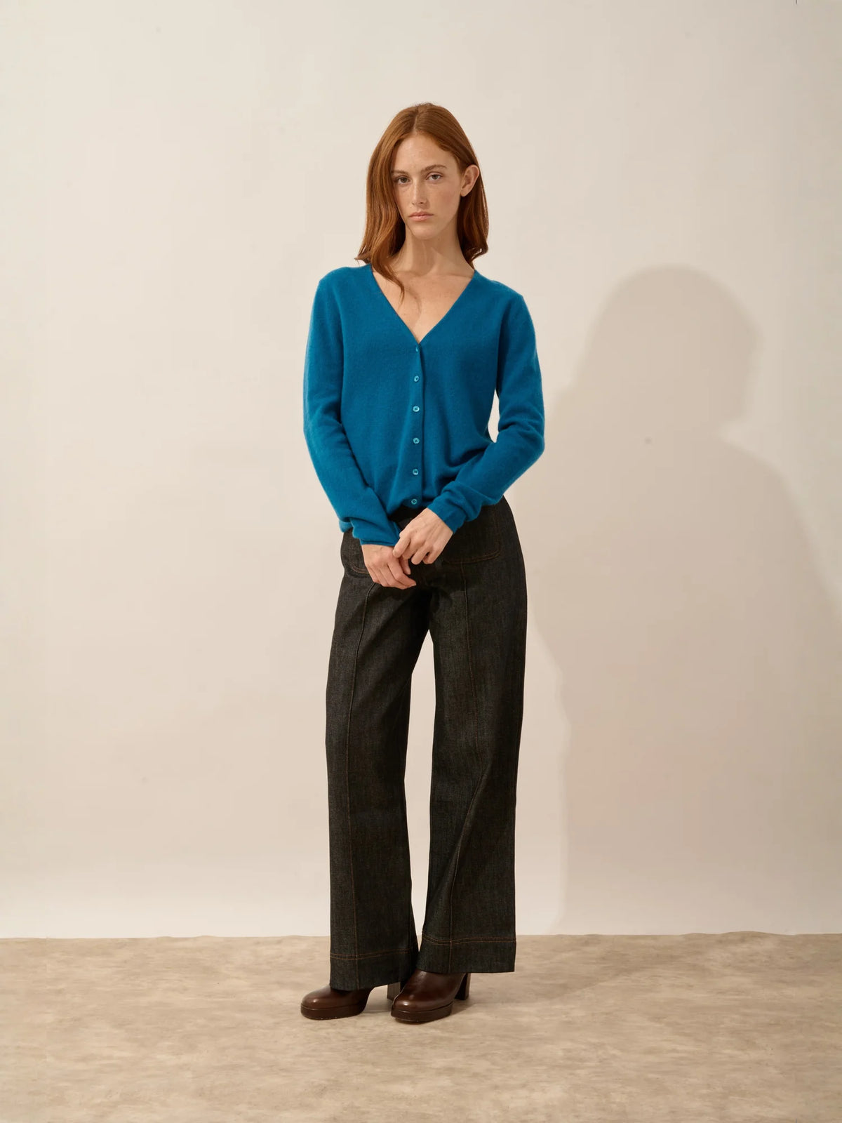 NORMA Cardigan V-Neck Peacock