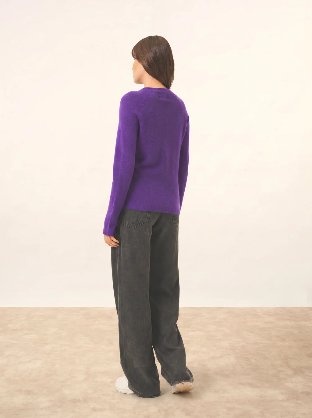 JANE Pull Col Rond Violette