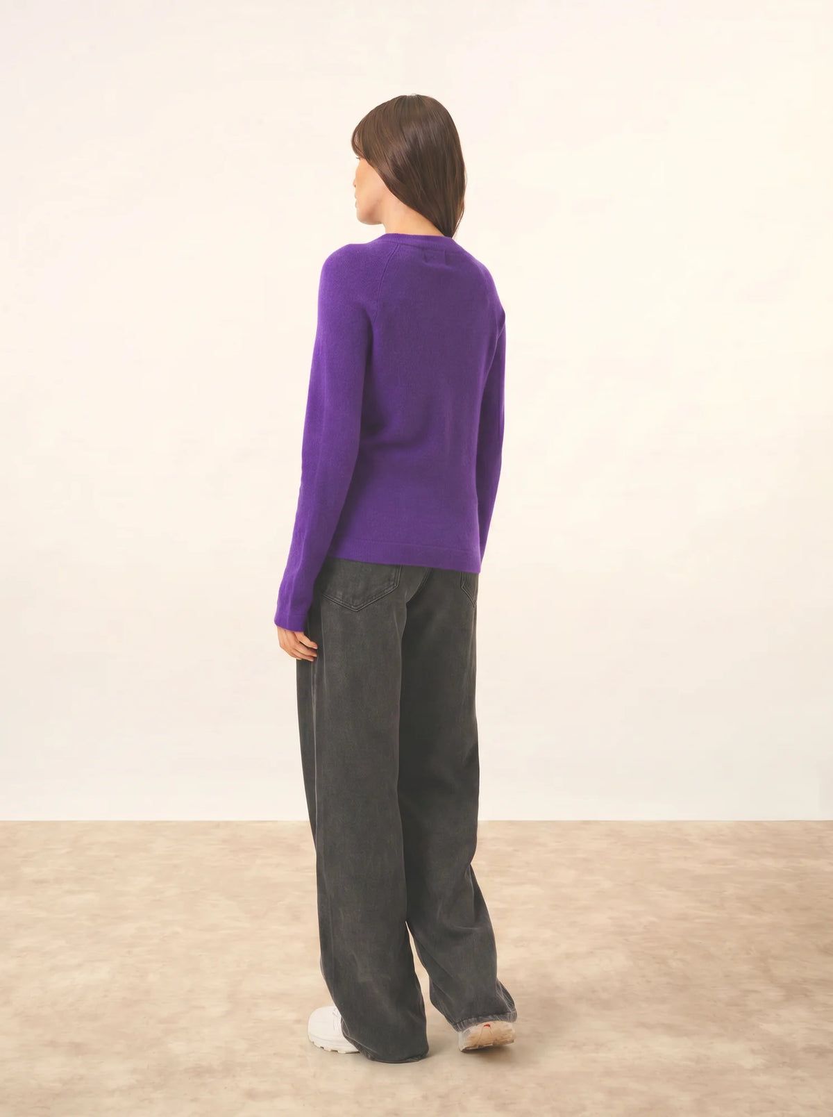 JANE Pull Col Rond Violette