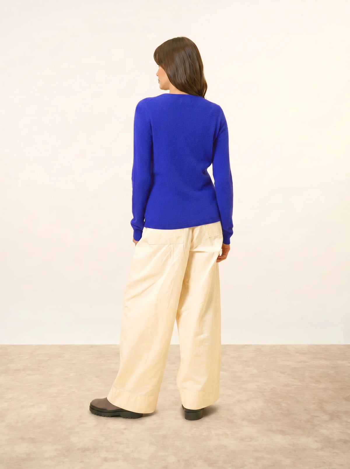KATHARINE Cardigan Col Rond Indigo