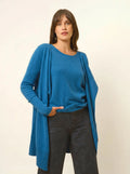 BROOKE Lange Jacke Pfauenblau