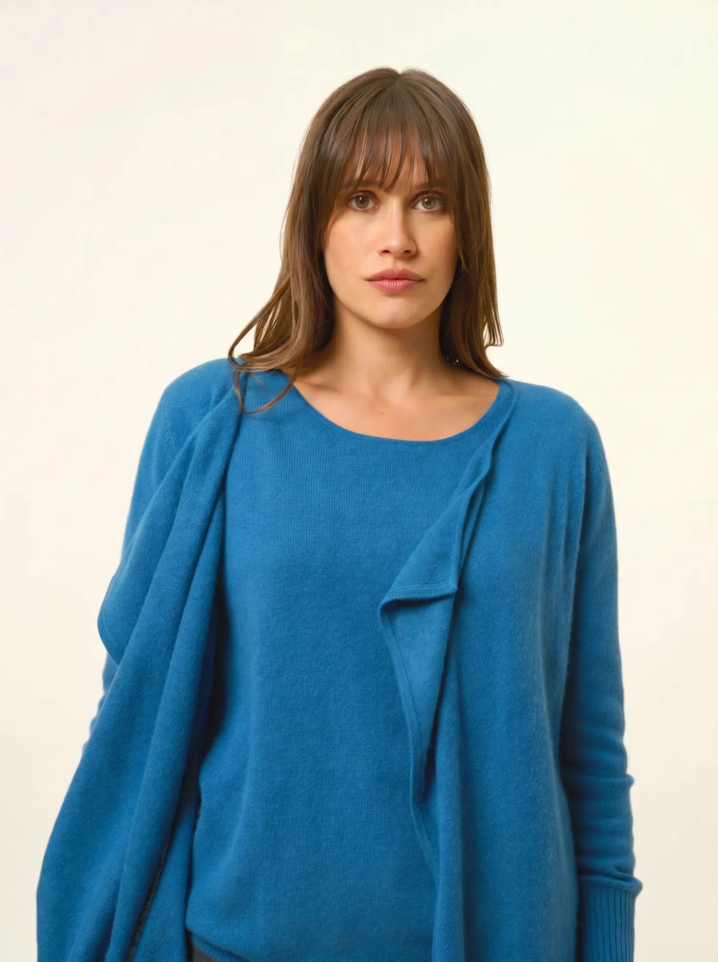 BROOKE Lange Jacke Pfauenblau