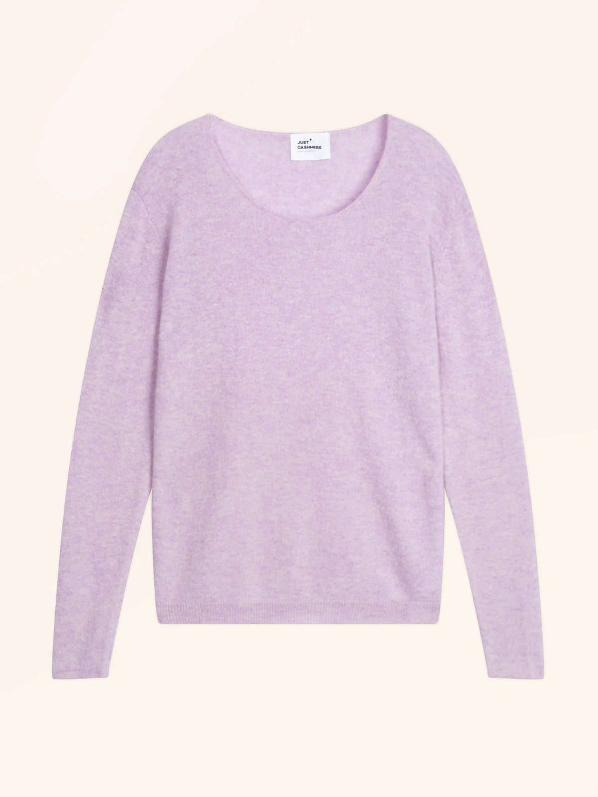 FIONA Pull Col Rond Mauve Chiné