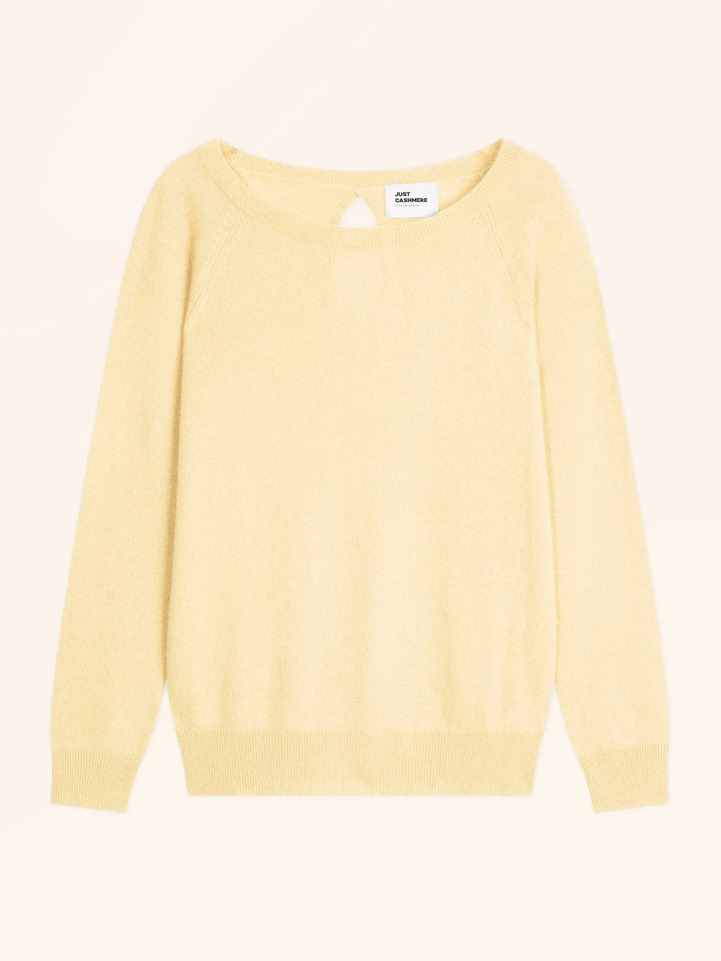 ABIGAILE Sweater Boat Neck Drop Back Lemonade