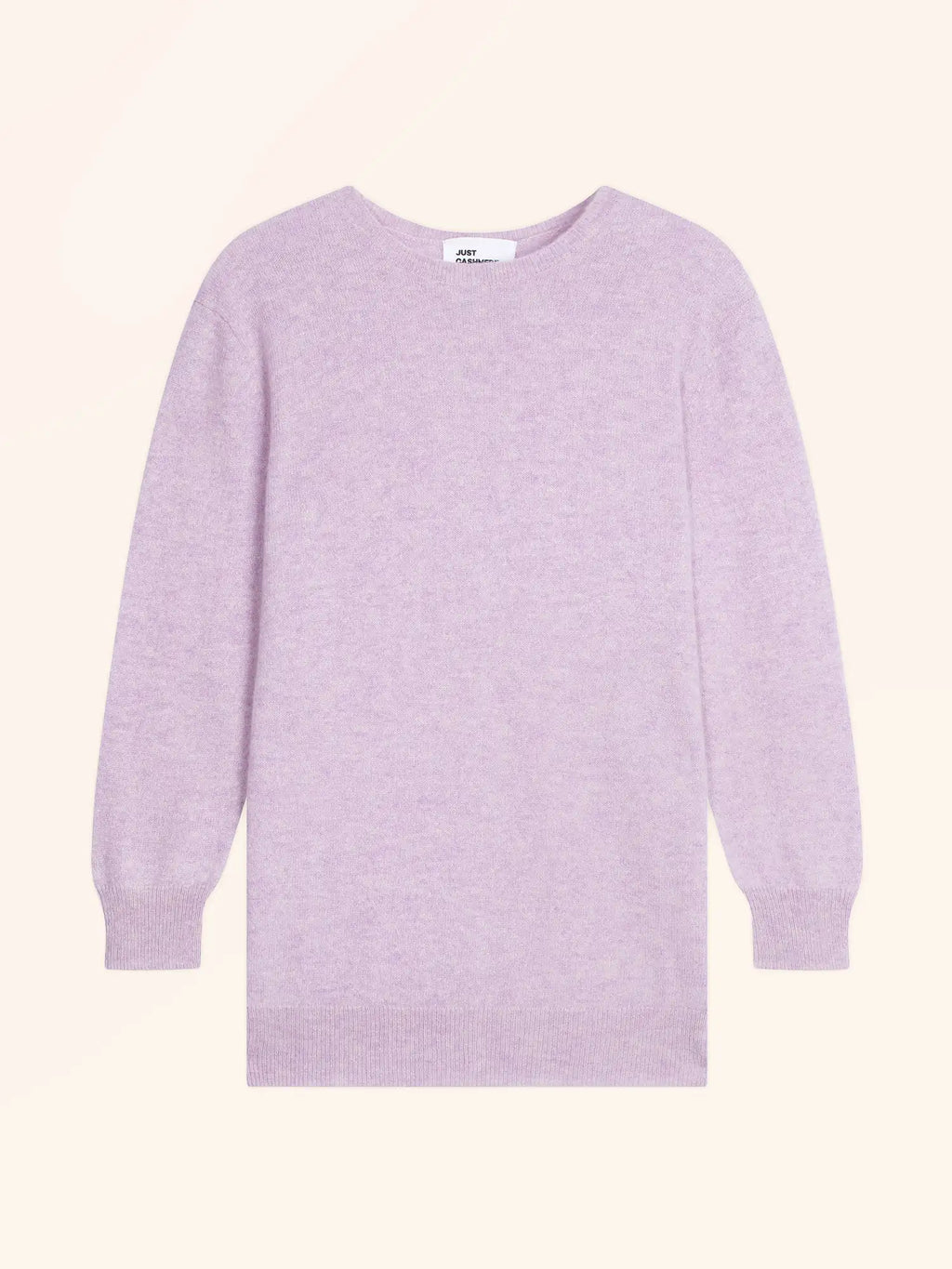 JANICE Pull Col Rond Boutonné Dos Mauve Chiné