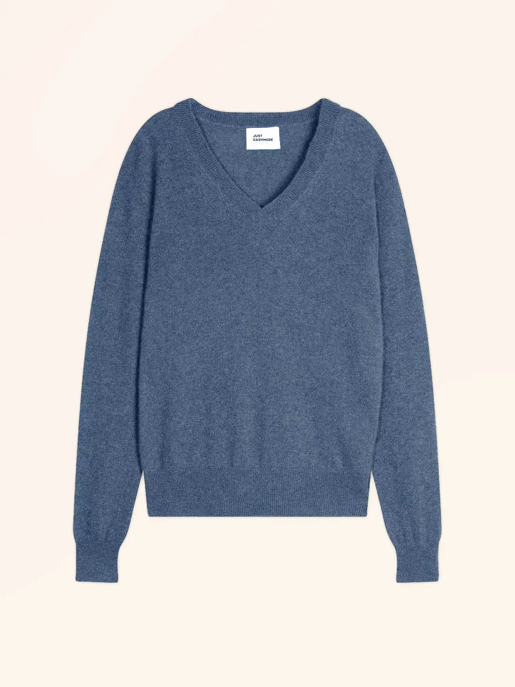 NORA Pull Col V Bleu Denim