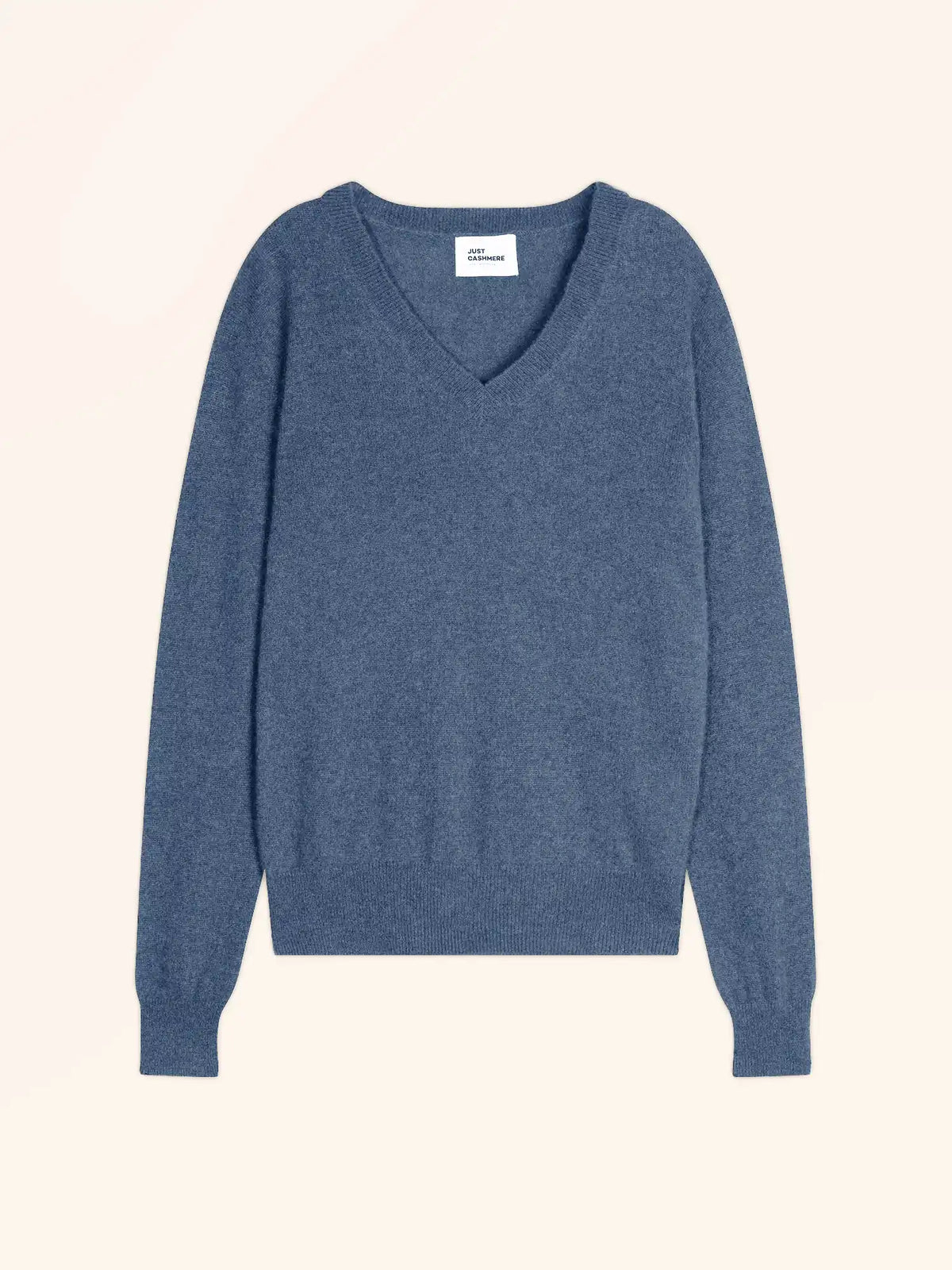 NORA Pull Col V Bleu Denim