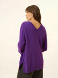 OPAL Sweater V-Neck Front and Back Violet