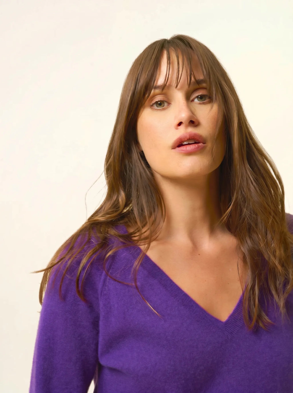 PHOEBE Pull Col V Violette