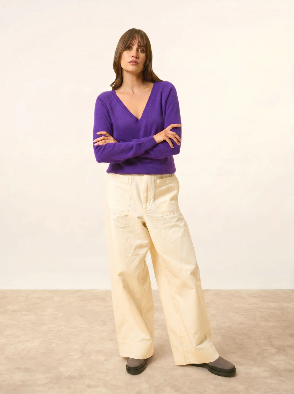 PHOEBE Pull Col V Violette