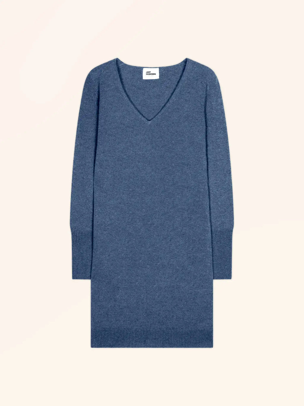 TRACY Robe Col V Bleu Denim