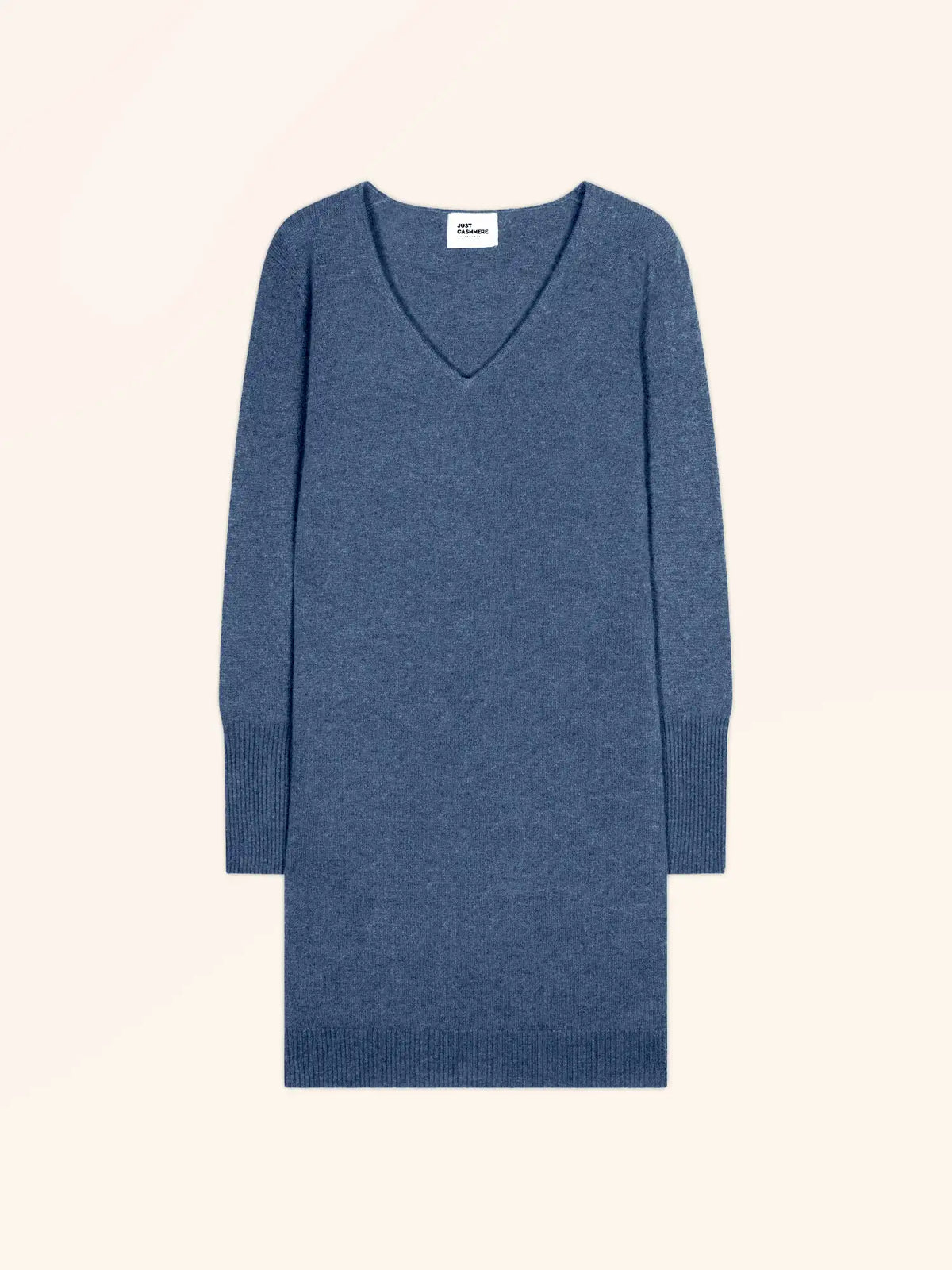 TRACY Robe Col V Bleu Denim