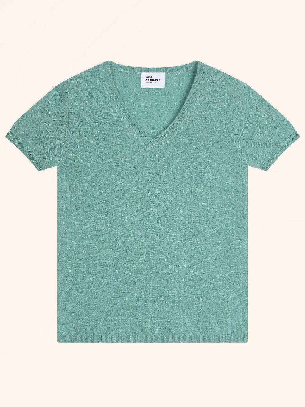GLAMIS T-Shirt Col V Vert Chiné