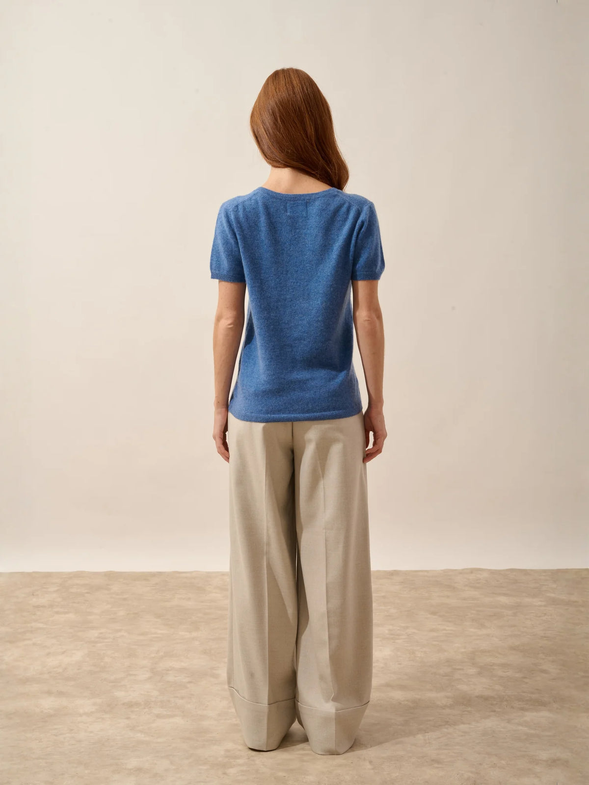 GLAMIS T-Shirt Col V Bleu Denim