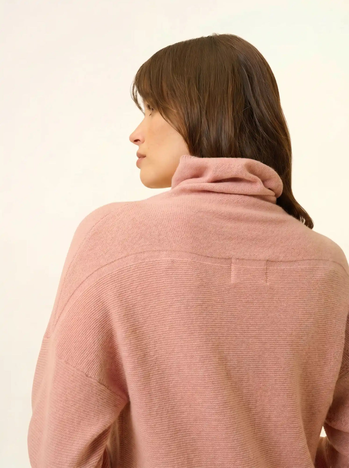 BLANTYRE Pull Col Roulé Bois de Rose