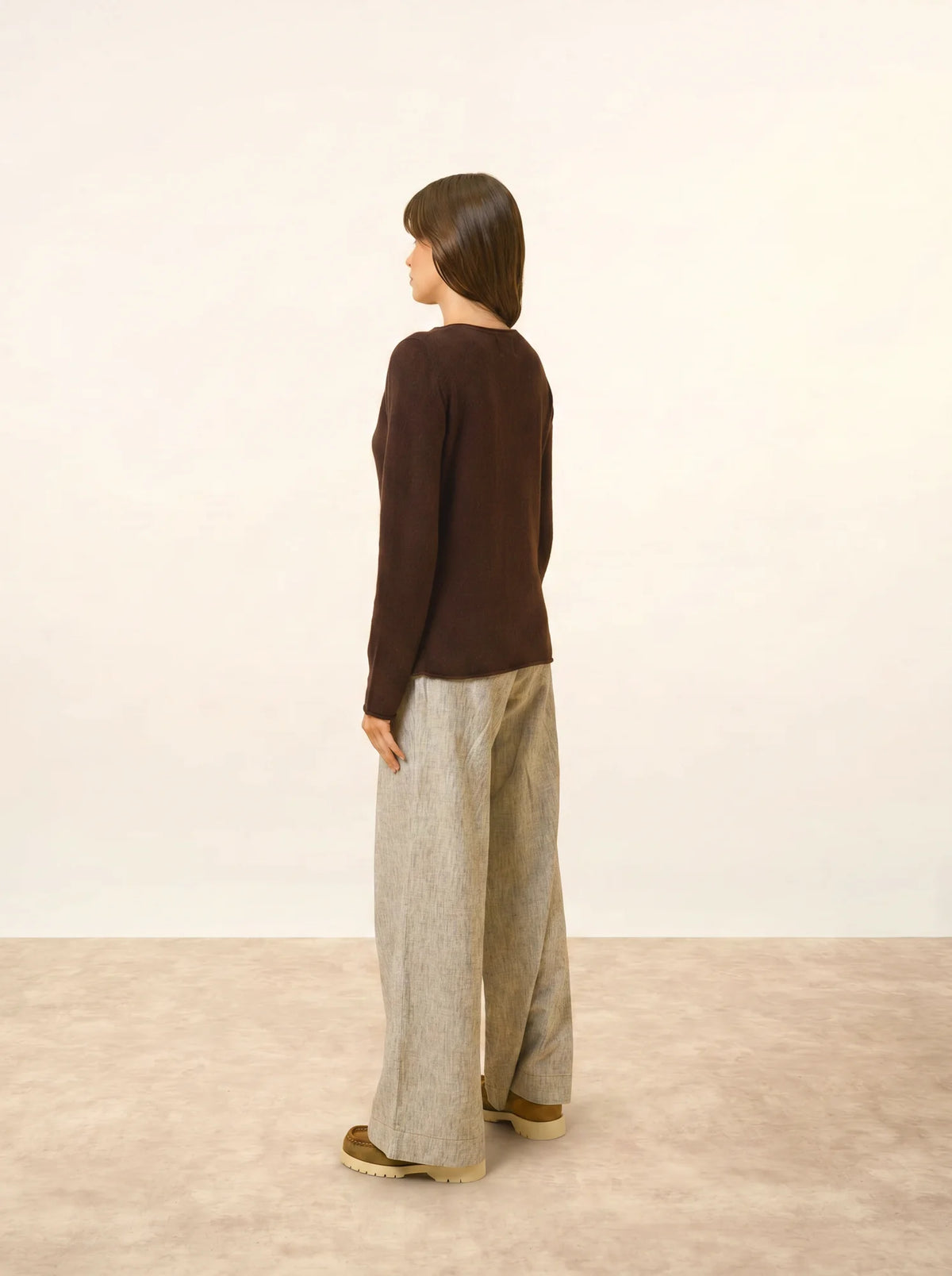 GRACE Pull Col Bateau Choco