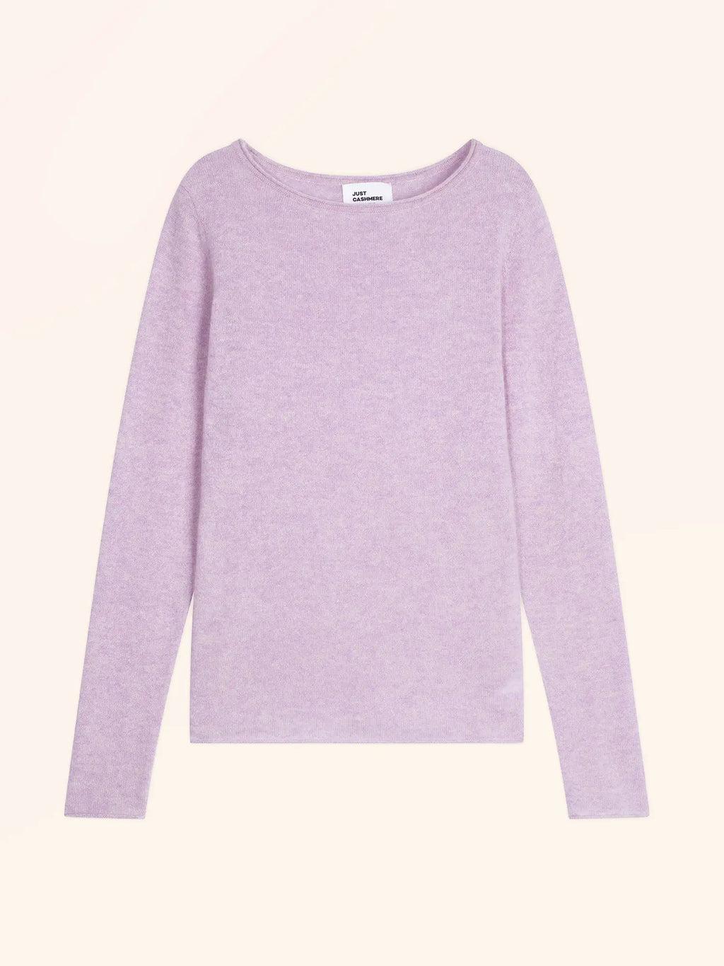 GRACE Pullover U-Boot-Ausschnitt Malvenfarben meliert