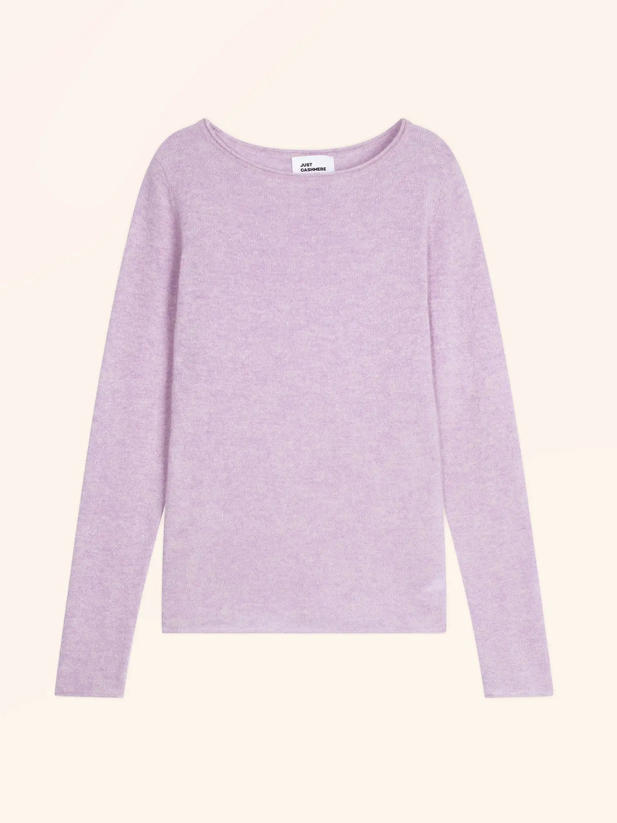 GRACE Pullover U-Boot-Ausschnitt Malvenfarben meliert
